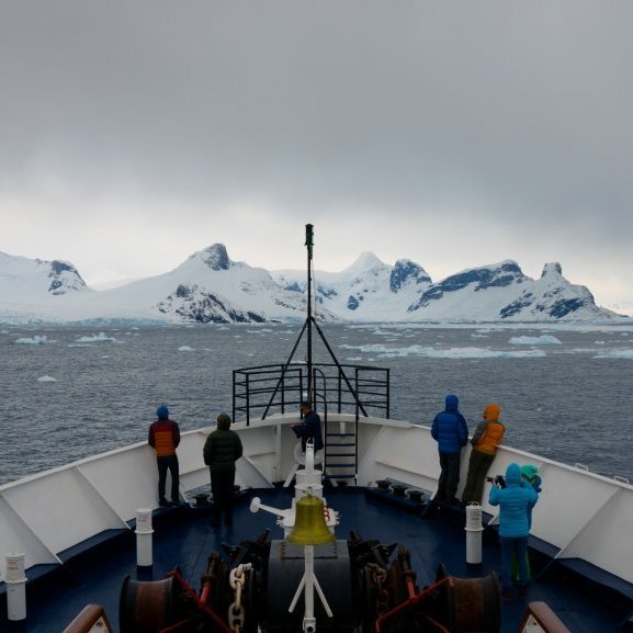 It is difficult to stay inside when there is so much to see from the deck of the boat
