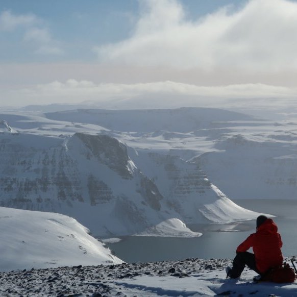 Taking in the view of the surrounding mountains
