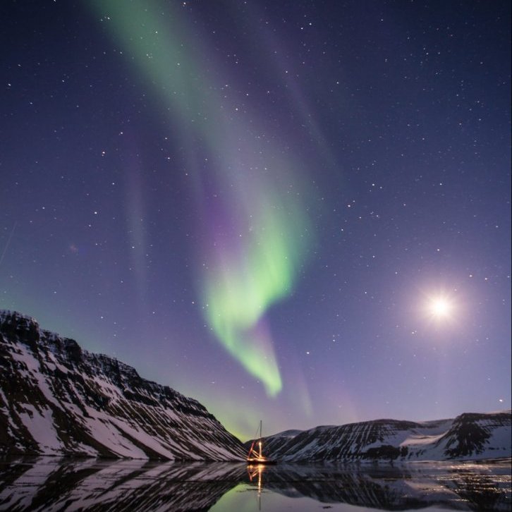 Enjoying the northern lights show in March and early April