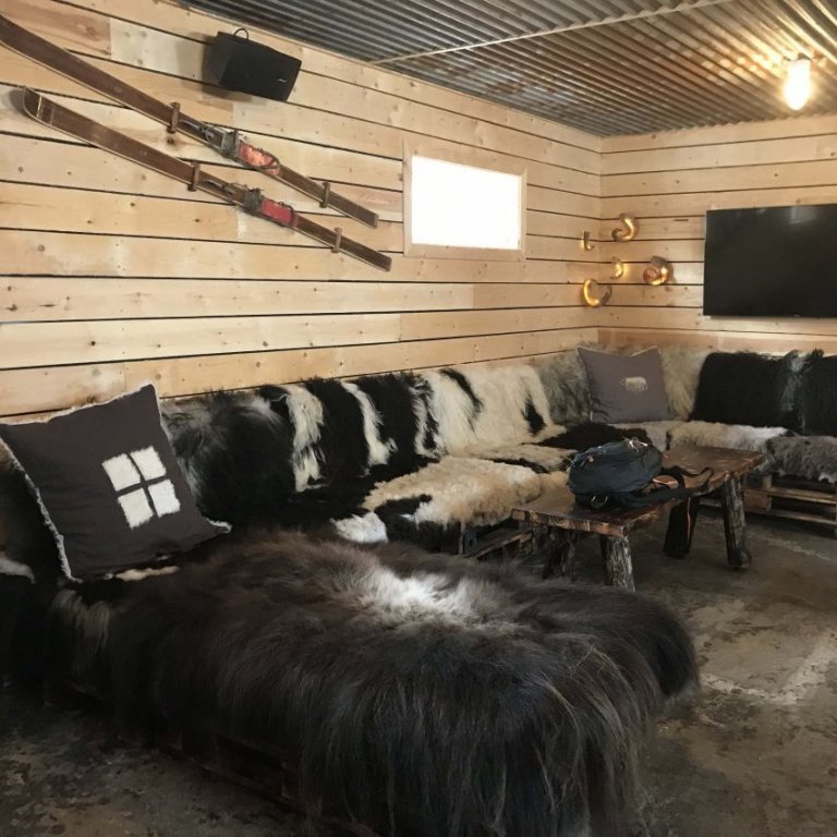 The Barn is the main area for socializing after a great day of adventure.