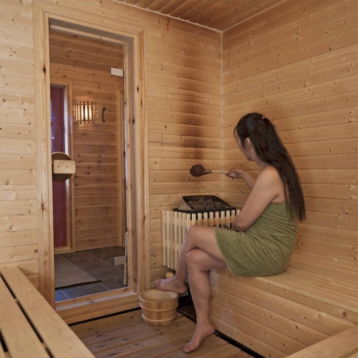 The sauna in the the Bathhouse