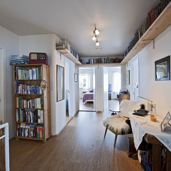 The upstairs of the main house.